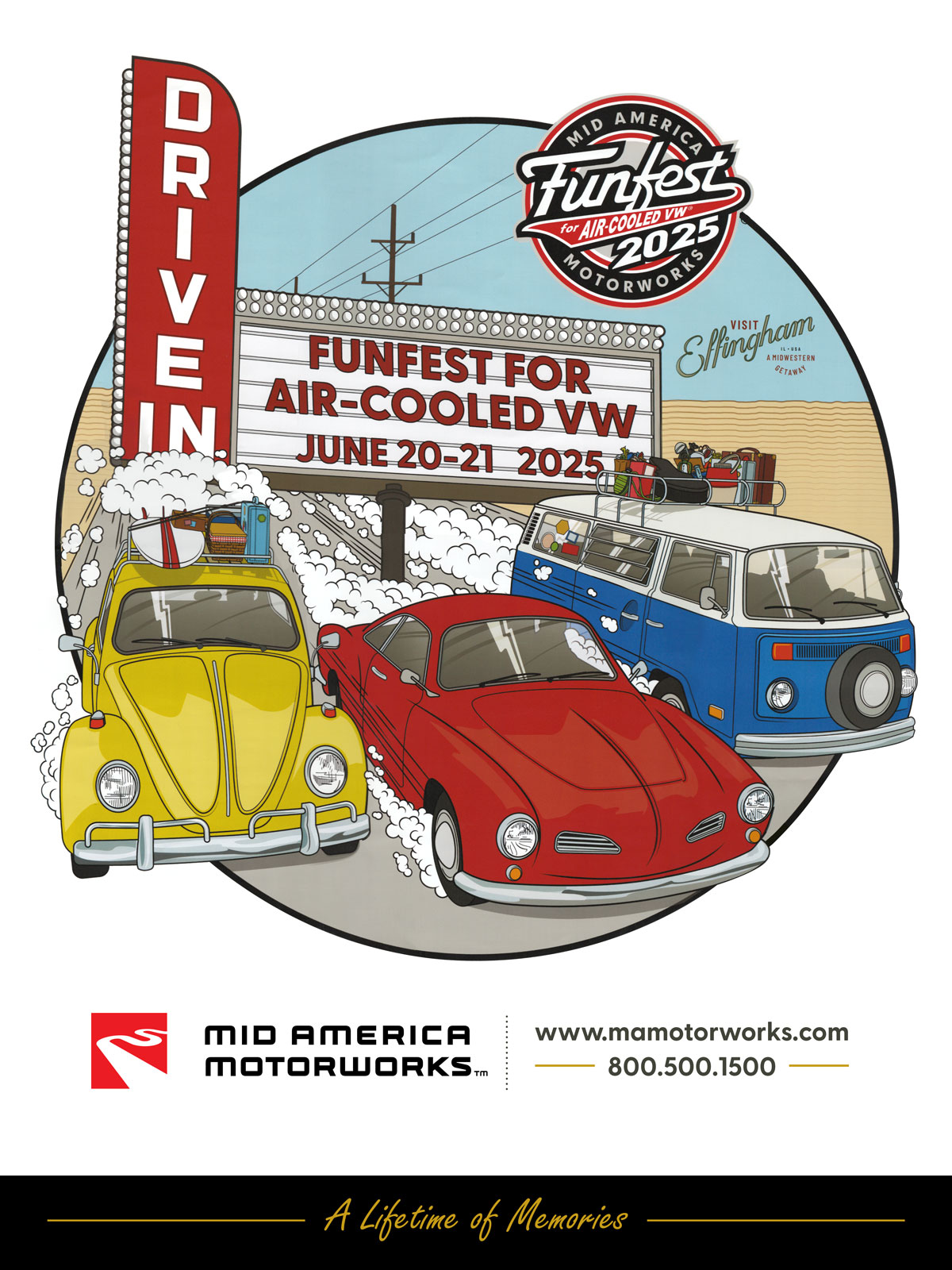 Funfest For Air-Cooled VW 2025 Poster